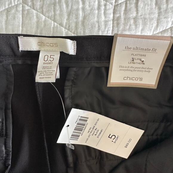 Chico’s Women’s Ultimate Fit Slim Ankle Pants Black Stretch Size 0.5 6 New - Picture 5 of 10